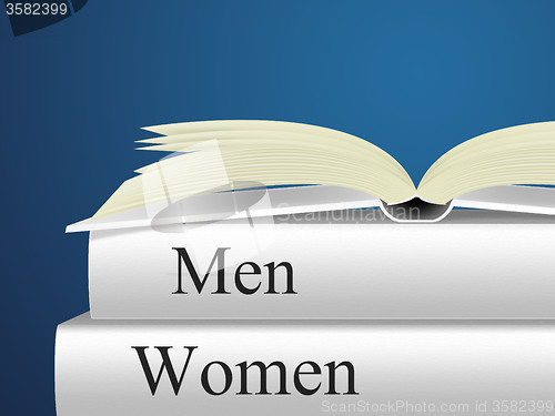 Image of Women Books Means Woman Fiction And Lady