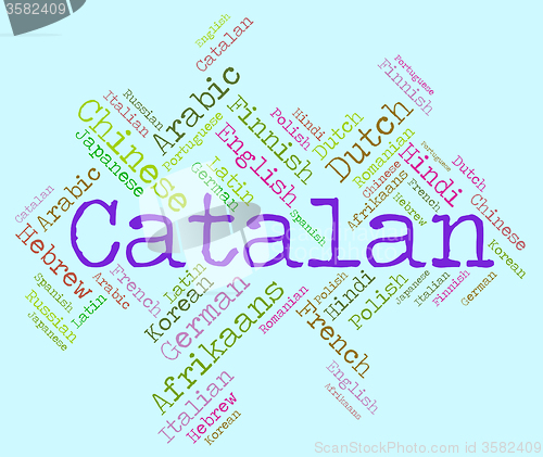 Image of Catalan Language Means Text Catalonia And International