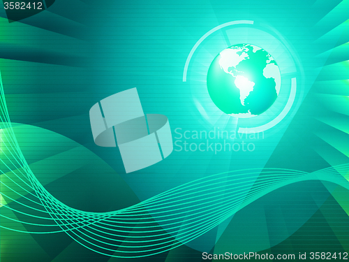 Image of Earth Background Shows Global Transfer And Communication\r