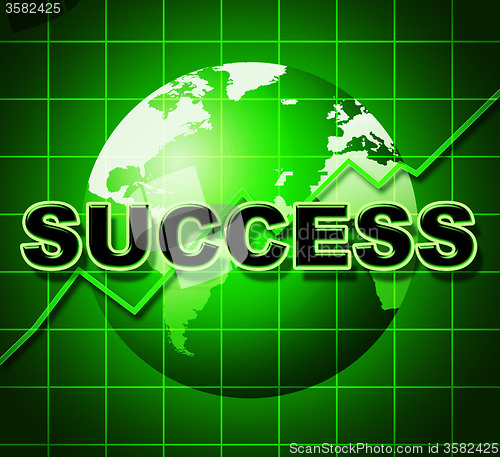 Image of Success Graph Means Winner Resolution And Winning