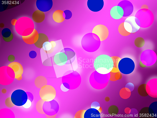 Image of Purple Spots Background Means Glowing Dots And Round\r