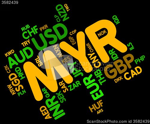 Image of Myr Currency Shows Malaysia Ringgit And Fx