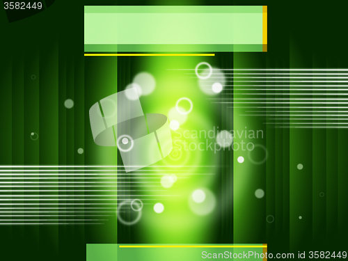 Image of Green Circles Background Shows Bubbles And Straight Lines\r