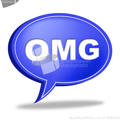 Image of Omg Speech Bubble Means Oh My God And Contact