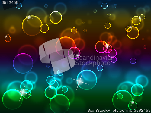 Image of Bubbles Background Means Text Space And Abstract