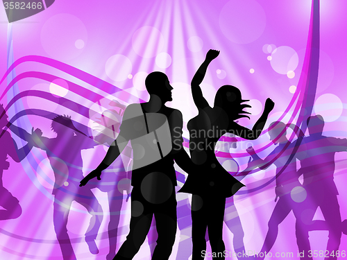 Image of Disco Dancing Represents Parties Discotheque And Cheerful