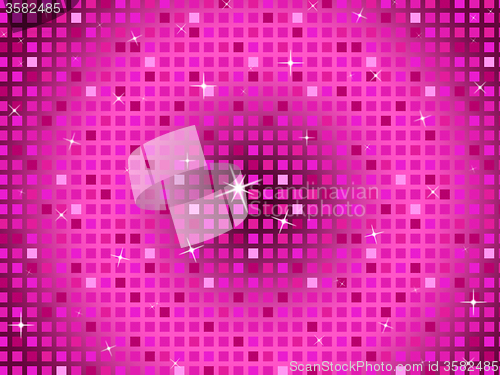 Image of Pink Squares Background Means Twinkling Pattern And Party\r