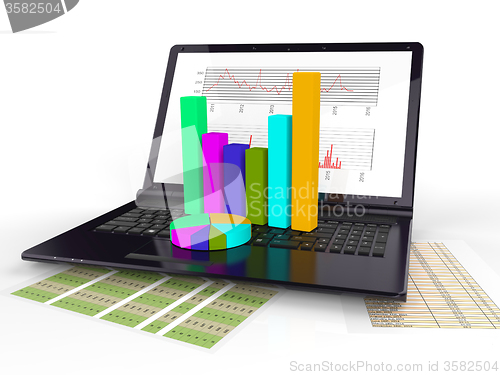 Image of Online Reports Indicates World Wide Web And Diagram