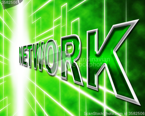 Image of Computer Network Indicates High Tech And Connection
