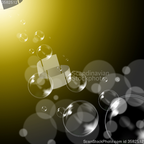 Image of Bubbles Background Means Transparent And Soapy Balls\r