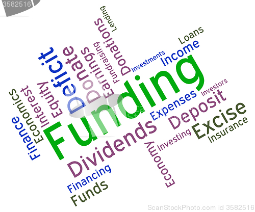 Image of Funding Word Means Money Funds And Text