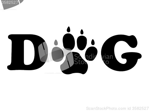 Image of Dogs Paw Shows Pedigree Canine And Doggie