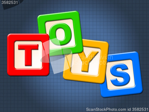 Image of Toys Kids Blocks Means Youths Shopping And Child