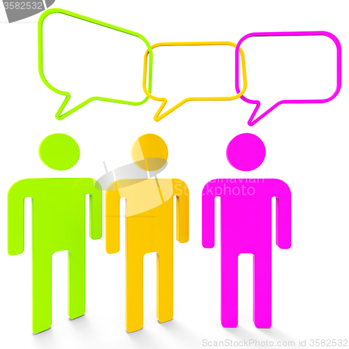 Image of People Speaking Indicates Point Of View And Assumption