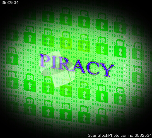 Image of Piracy Copyright Indicates Protect Registered And Trademark