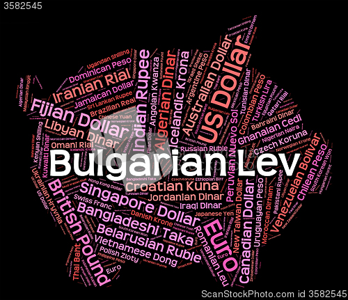 Image of Bulgarian Lev Shows Currency Exchange And Broker