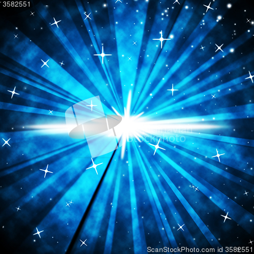 Image of Brightness Background Means Luminous Rays And Night Sky\r