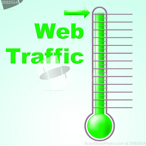 Image of Web Traffic Shows Fahrenheit Thermometer And Celsius