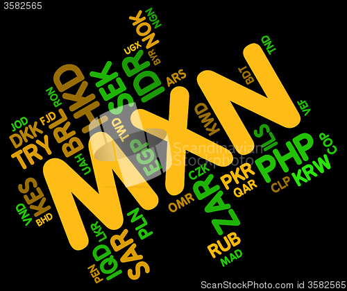 Image of Mxn Currency Means Exchange Rate And Foreign