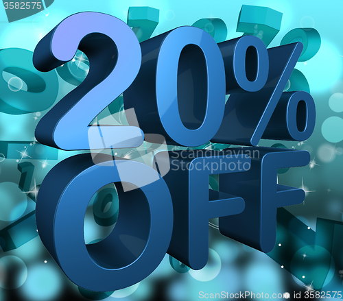 Image of Twenty Percent Off Shows Merchandise Reduction And Offer