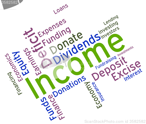 Image of Income Word Means Earns Text And Incomes