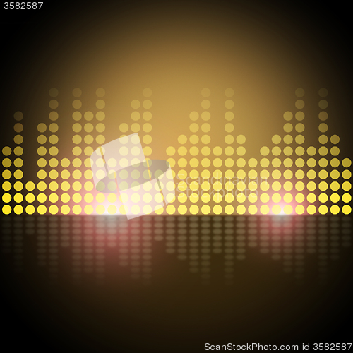 Image of Music Equalizer Background Shows Frequency Meter Or Sound Analyz