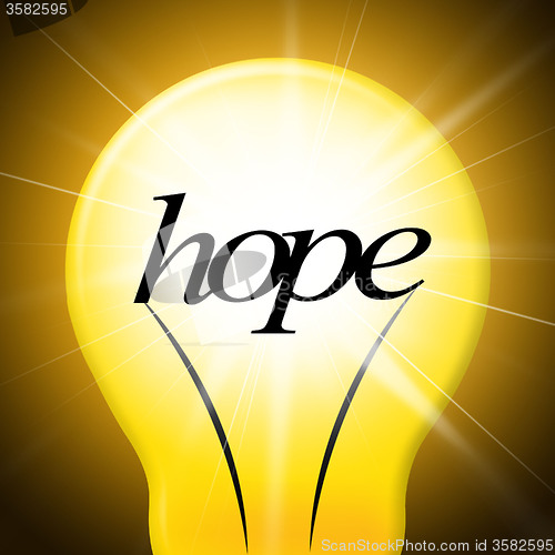 Image of Hope Lightbulb Represents Want Wishes And Wants