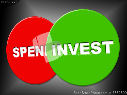 Image of Invest Sign Shows Return On Investment And Display