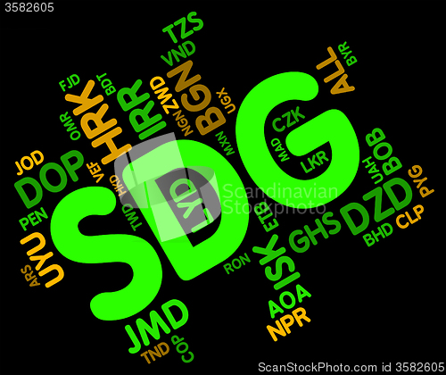 Image of Sdg Currency Shows Exchange Rate And Forex