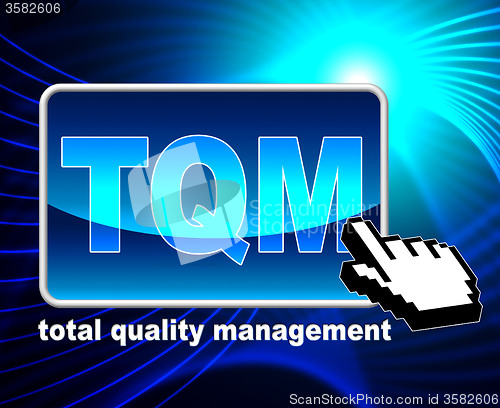 Image of Total Quality Management Represents World Wide Web And Approval