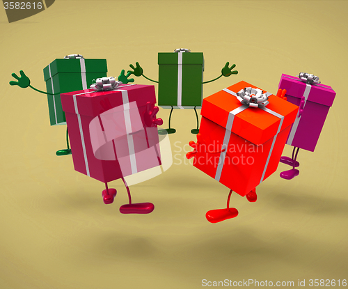 Image of Celebration Giftboxes Means Gift-Box Occasion And Celebrate
