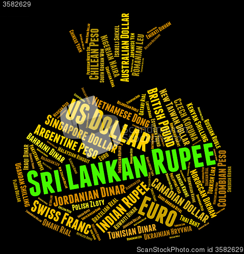 Image of Sri Lankan Rupee Indicates Forex Trading And Banknotes