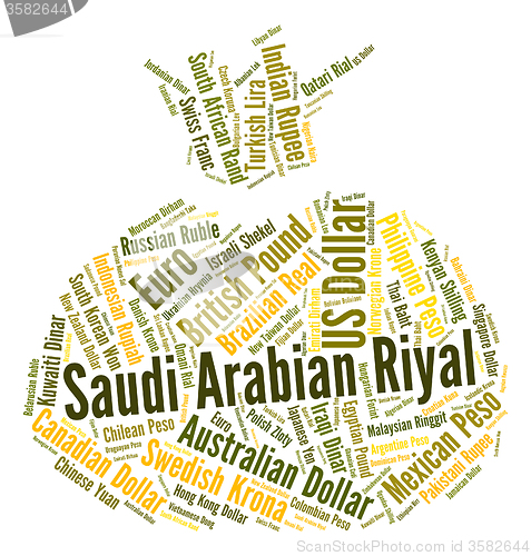 Image of Saudi Arabian Riyal Indicates Forex Trading And Coinage