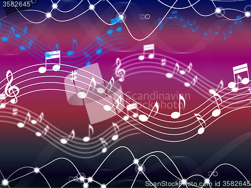 Image of Music Background Shows Musical Song And Harmony\r