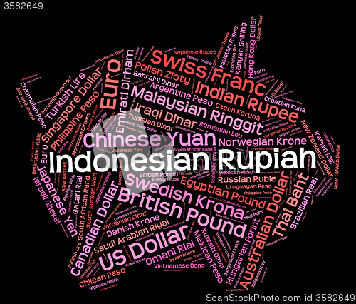 Image of Indonesian Rupiah Means Worldwide Trading And Currencies