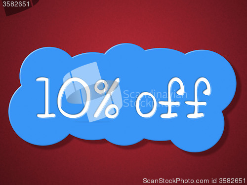 Image of Ten Percent Off Means Cheap Save And Discount