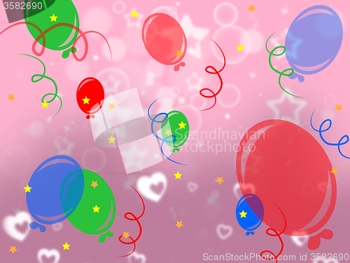 Image of Balloons Celebrate Means Backdrop Background And Design