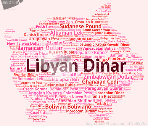 Image of Libyan Dinar Shows Exchange Rate And Currency