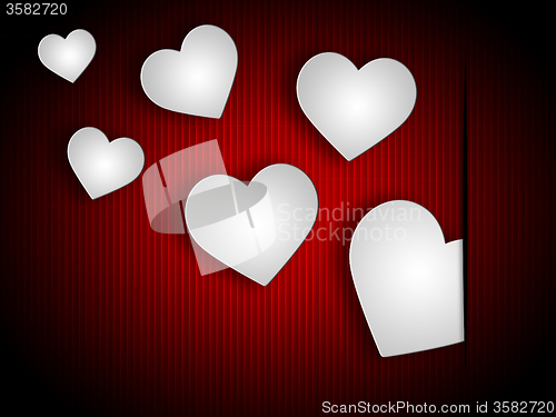 Image of Background Hearts Indicates Valentine Day And Abstract