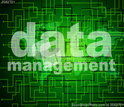 Image of Management Data Represents Organization Authority And Managing