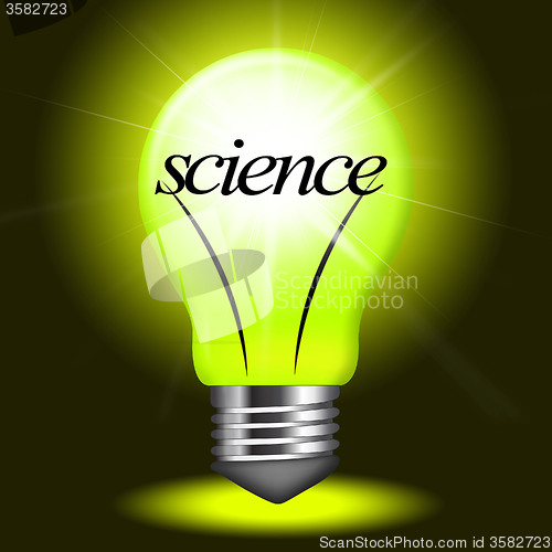 Image of Science Lightbulb Shows Chemistry Physics And Formulas