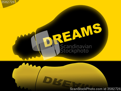 Image of Dreams Lightbulb Indicates Hope Dreamer And Aim