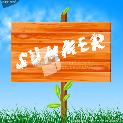 Image of Warm Summer Means Season Environment And Hot