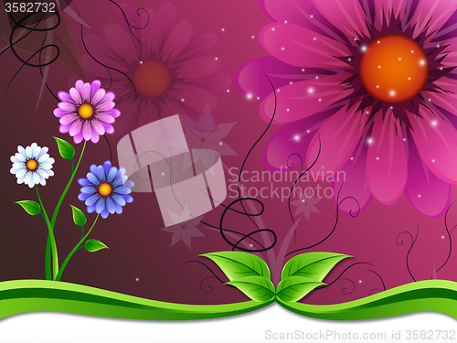 Image of Flowers Background Means Flowering And Outside Beauty\r