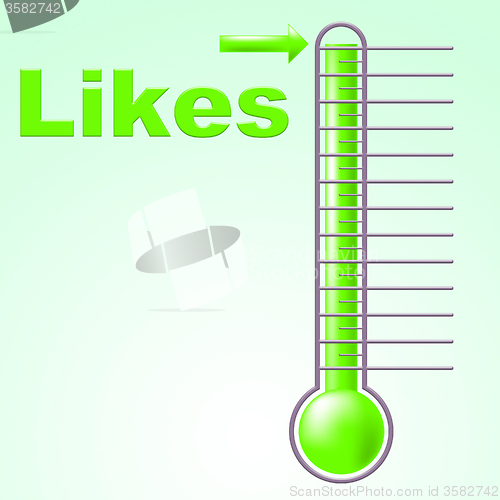 Image of Thermometer Like Shows Social Media And Celsius