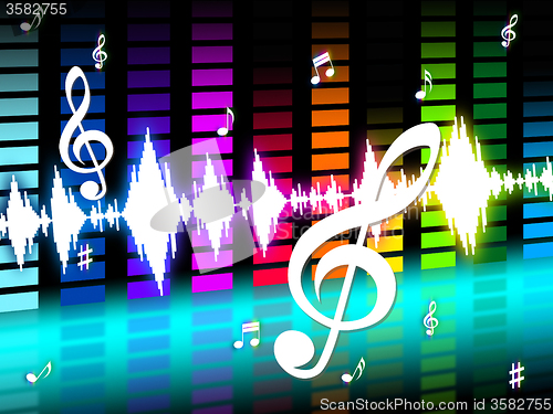 Image of Music Background Means Instrument Tune Or Sounds\r