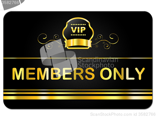 Image of Membership Card Shows Very Important Person And Celebrity