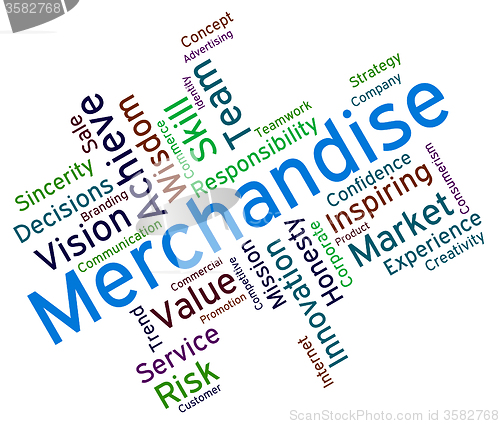 Image of Merchantise Words Indicates Vending Vend And Sold