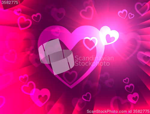 Image of Hearts Background Shows Wedding  Marriage And Anniversary\r