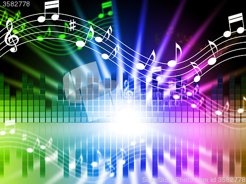 Image of Music Colors Background Means Songs Singing And Musical\r